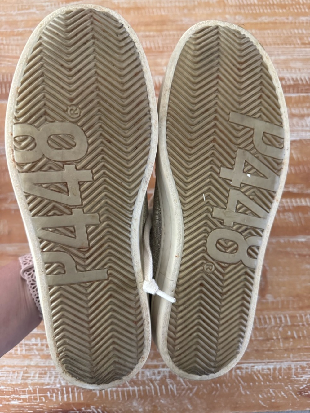 Women's P448 John Sneakers Gold Tahiti, 38/7.5-8, EUC - Picture 4 of 10